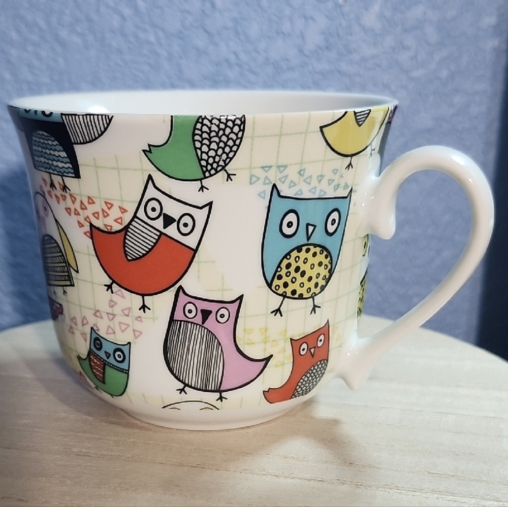 Creative Tops Colorful Owl Pattern Mug